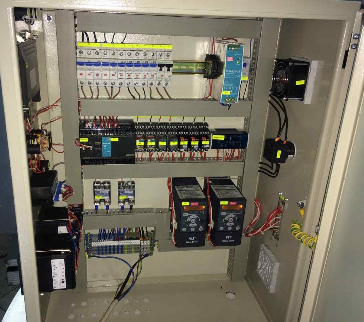 Vertical bagger HMI sequence control screen
